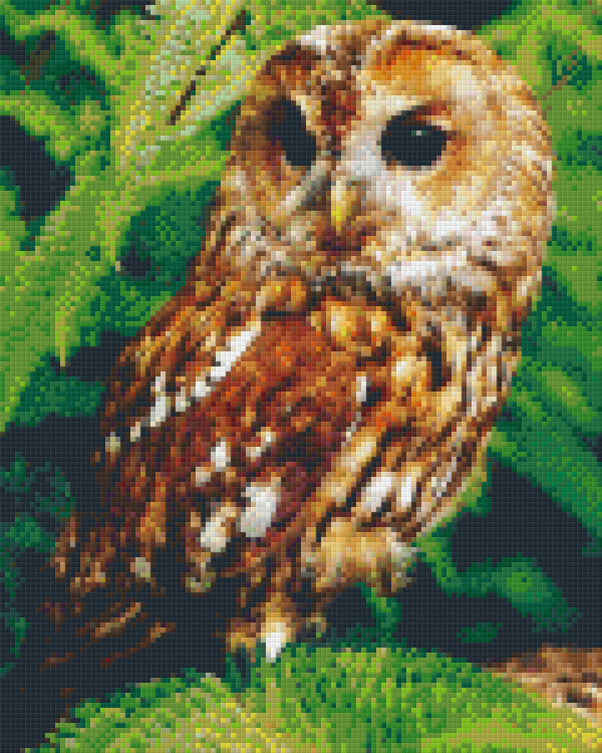 Tawney Owl Nine [9] Baseplate PixelHobby Mini-mosaic Art Kit image 0